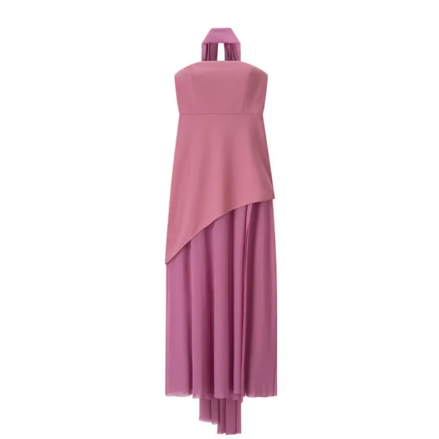 Minimalist Strapless Tulle Patch Hem Dress - Shop at LoveMi