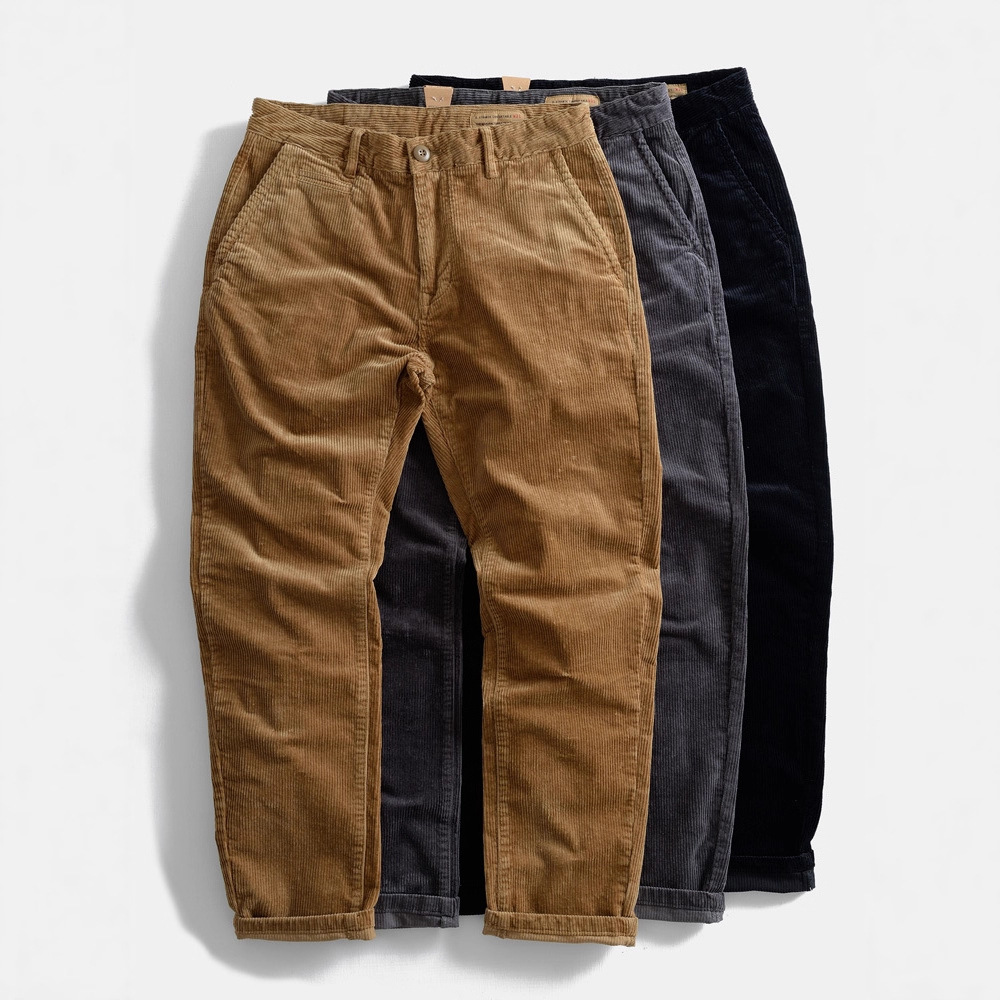 Mens Corduroy Casual Pants For Autumn And Winter