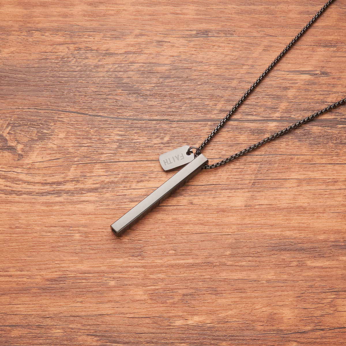 Stainless Steel Rectangular Belief Whistle Necklace