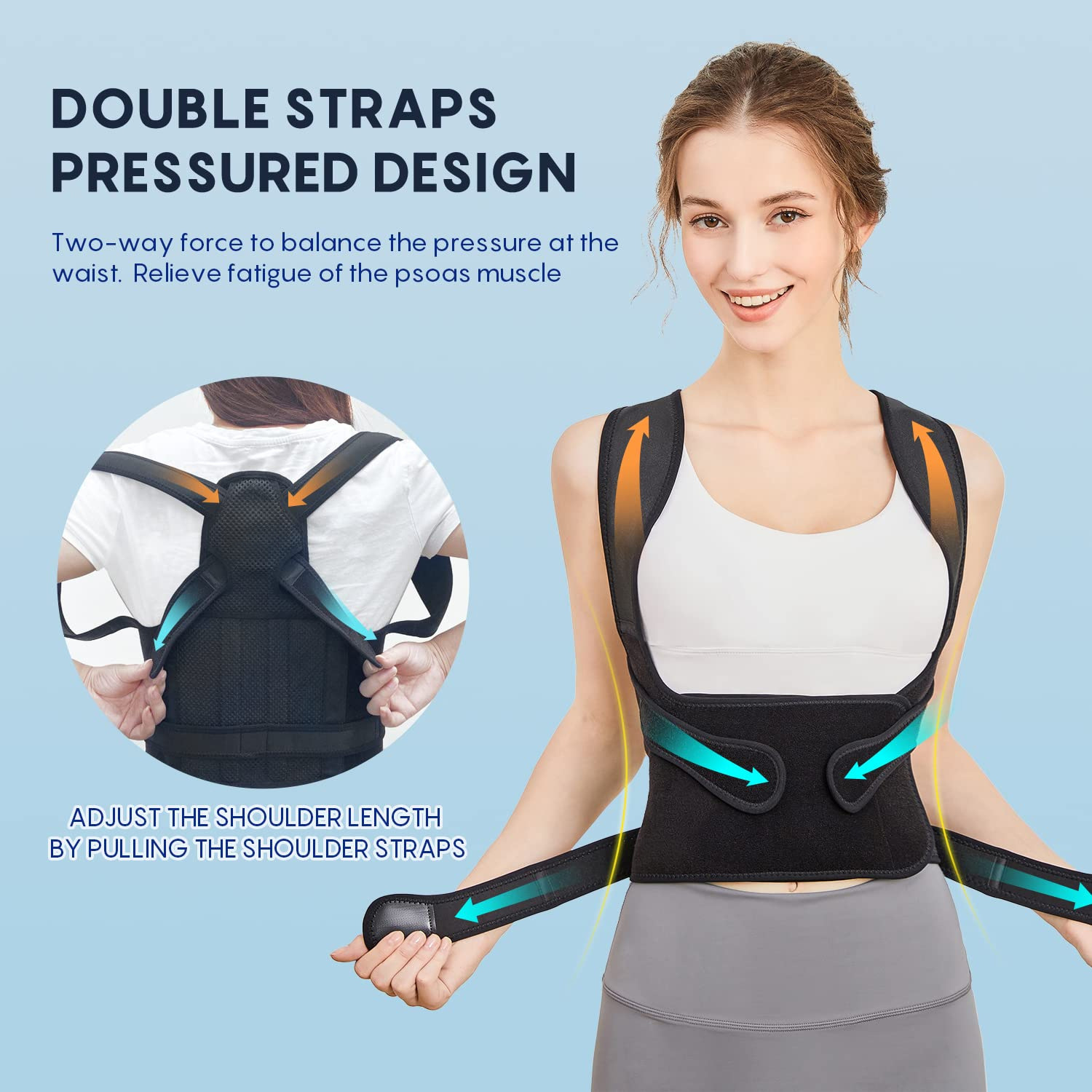 Title 5, Breathable Mesh Sitting Position Rectifier Invi...