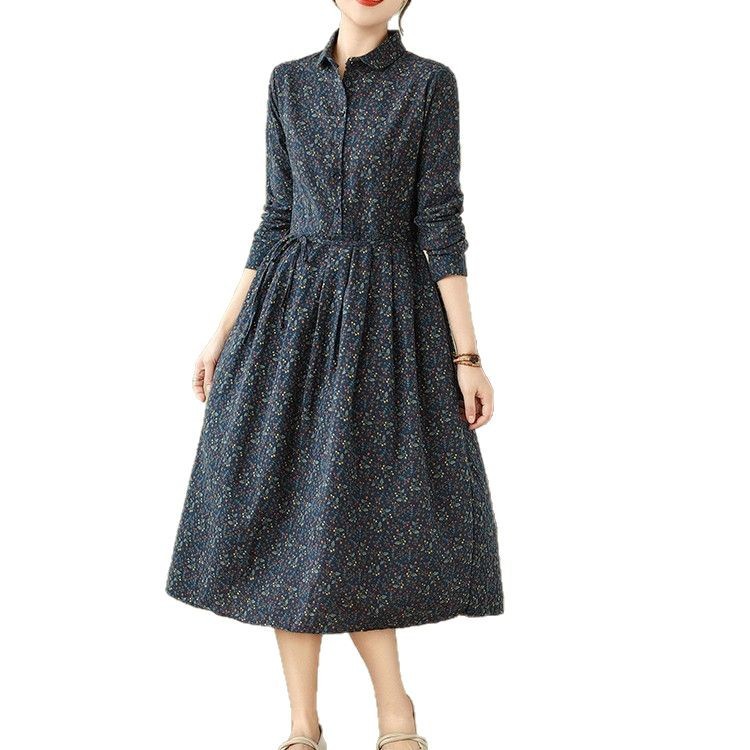 Womens Long Vintage-style Casual Dress