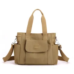 Women's Multi-interlayer Shoulder Bags Large Capacity New Casual Handbags - Khaki - View 1