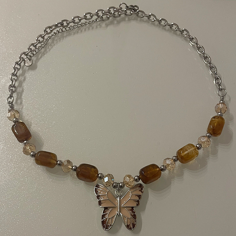 Maillard Butterfly Crystal Necklace For Women Special-interest Design
