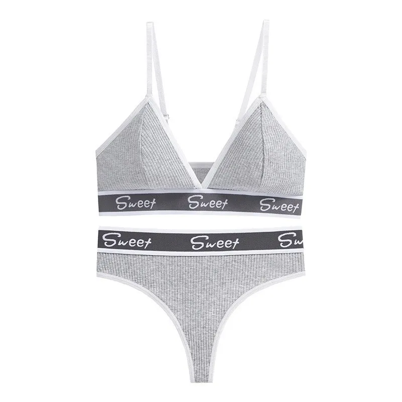 Underwear T-back Plus Size Fitness Yoga Sports Underwear - Gray