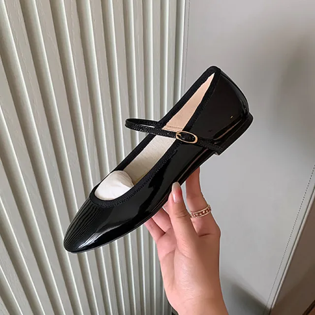 Women's Round Head French Ballet Shoes Black - Shop at LoveMi
