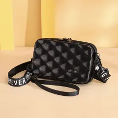 Women's Stylish And Portable Casual Messenger Bag - Black - View 1