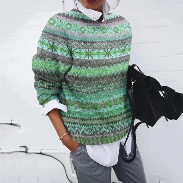 3D Printed Women's Sweater Pattern Pullover Sweater Casual Loose Long Sleeve Knitted Top Ac2004 Xl - Shop at LoveMi