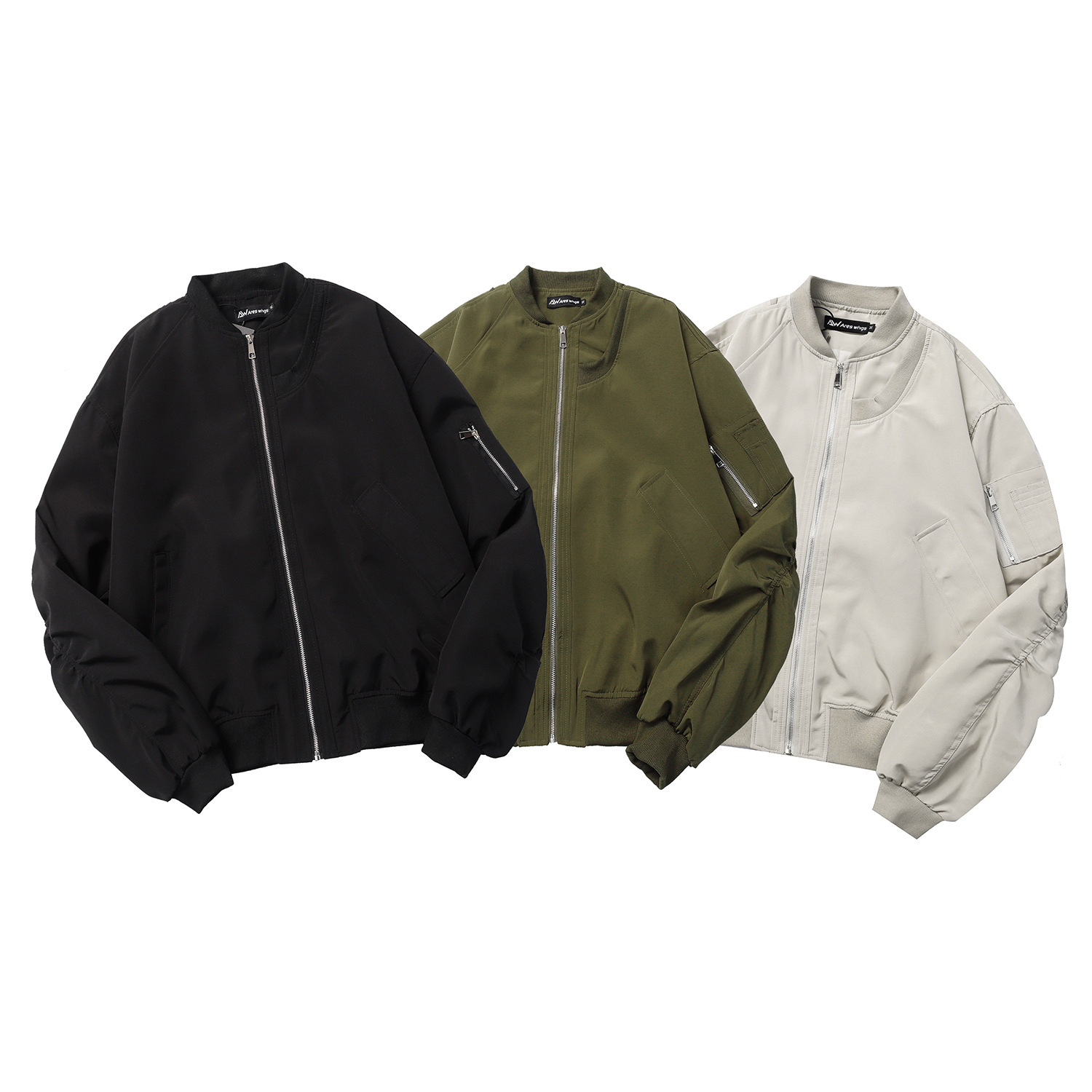 Simple Reflective Letters Thin And All-matching Casual Men And Women Couple Jacket