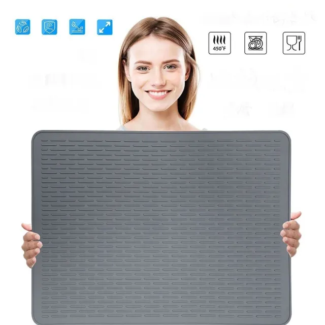 Silicone Large Multifunctional Table Top Heat Proof Mat Dark Gray - Shop at LoveMi