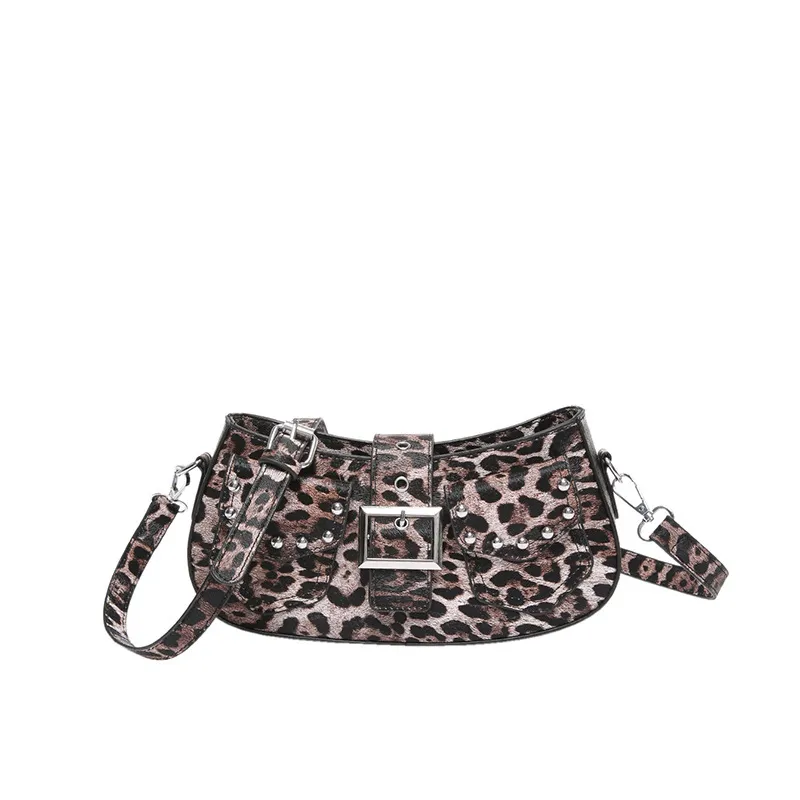 One Shoulder Underarm Niche Design Crossbody Bag - Brown