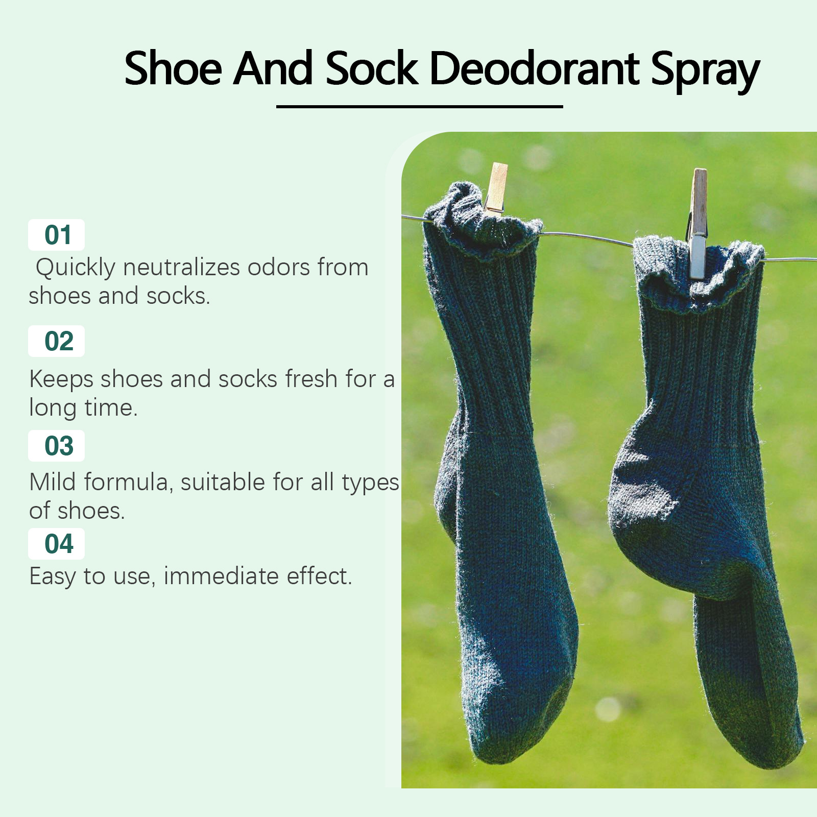 Title 2, Ankle Sock Deodorant Clean Odor And Dry