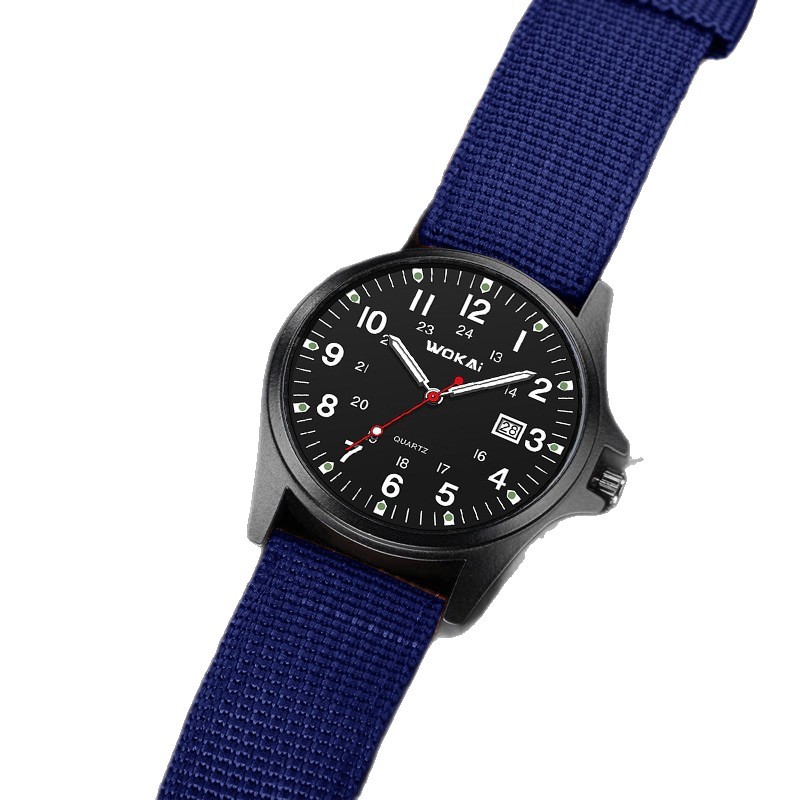 Sporty Nylon Strap Mens Quartz Watch Minimalist Design 10