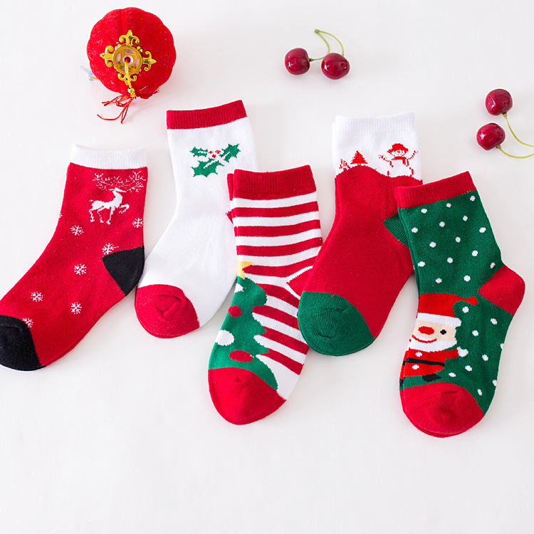 All-Match Mid-Calf Christmas Socks For Kids