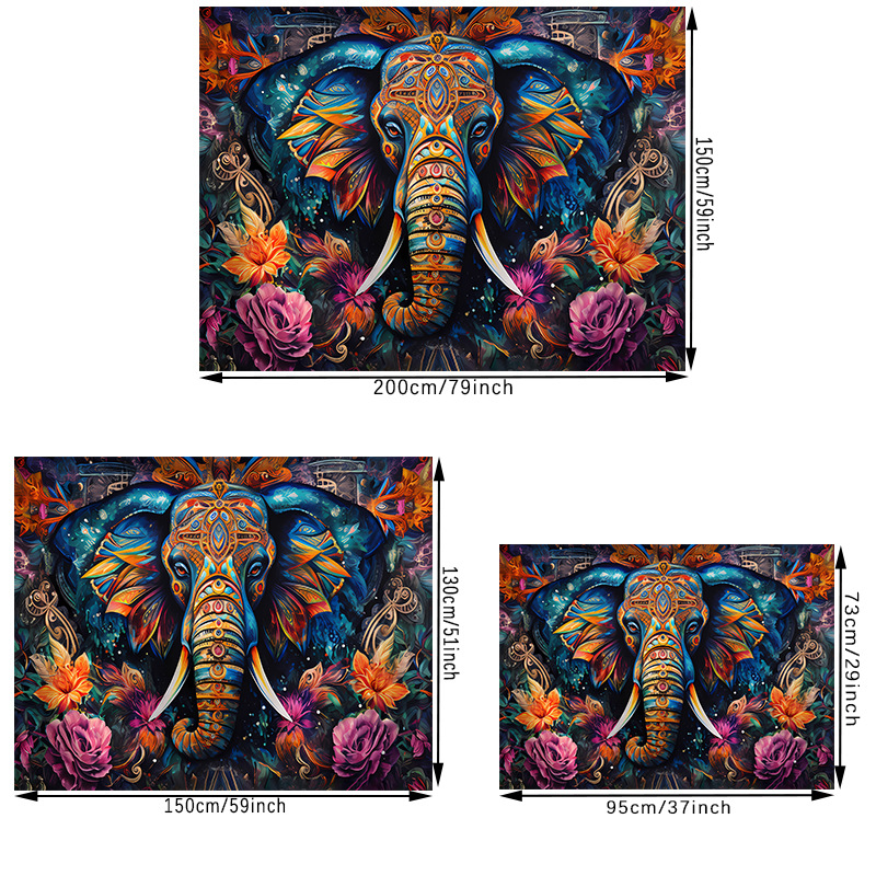 Elephant Background Fabric Digital Printing Living Room Decoration