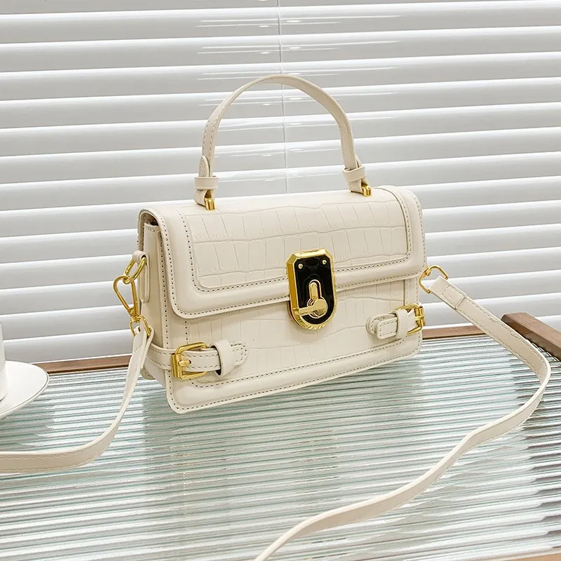 Women's Fashion Portable Shoulder Messenger Bag - Beige