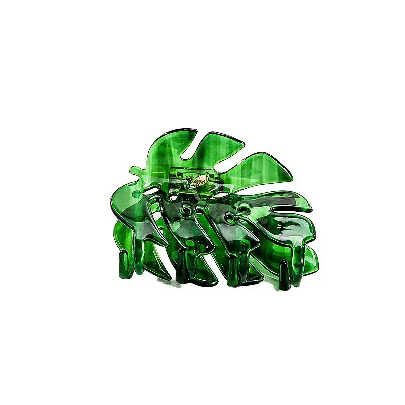 Elegant Leaf-shaped Hair Clip For The Back Of The Head