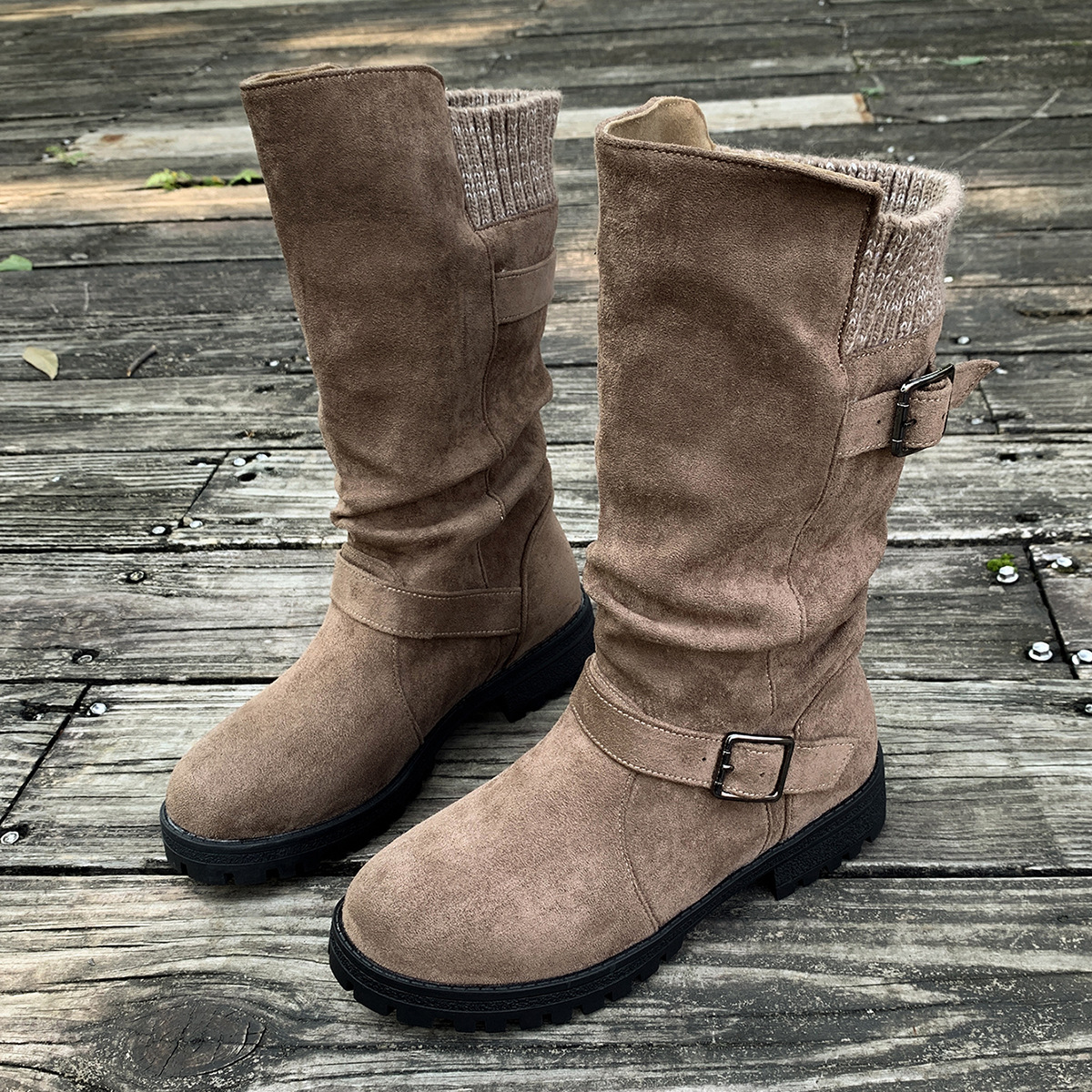 Suede Western Cowboy Boots, picture 3 of 5