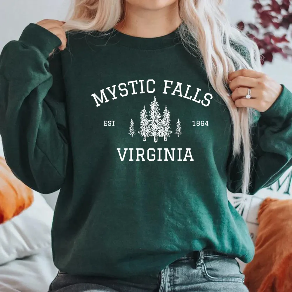 Women's Fashion Personalized Printed Sweater - Darkgreen