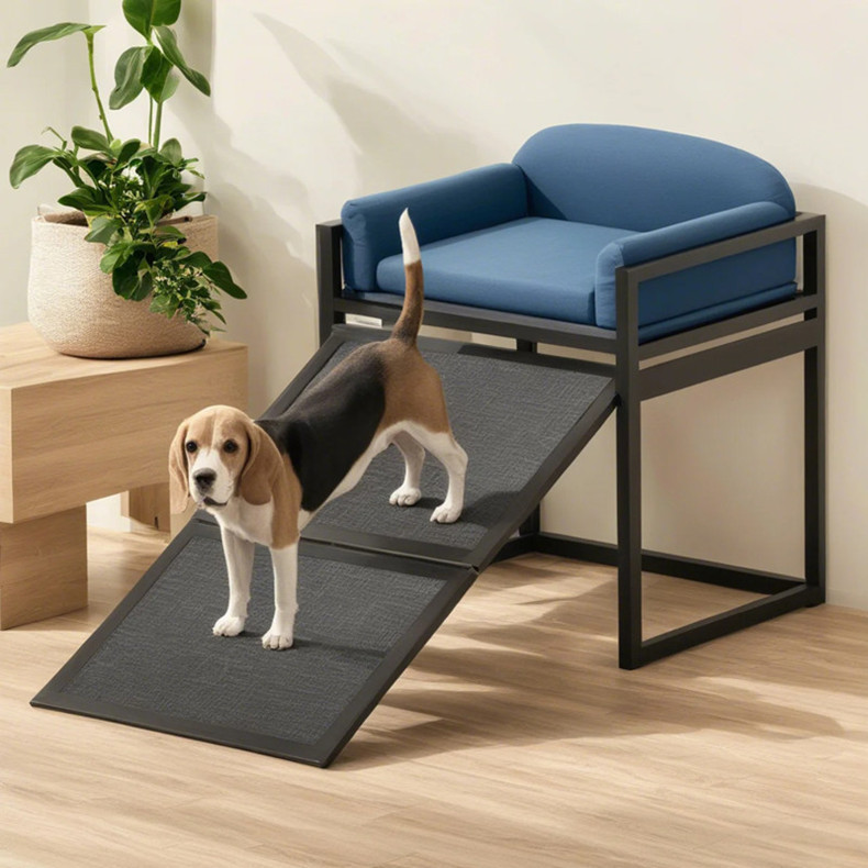 Wrought Iron Pet Sofa Bed With Companion Chair detail photo 5