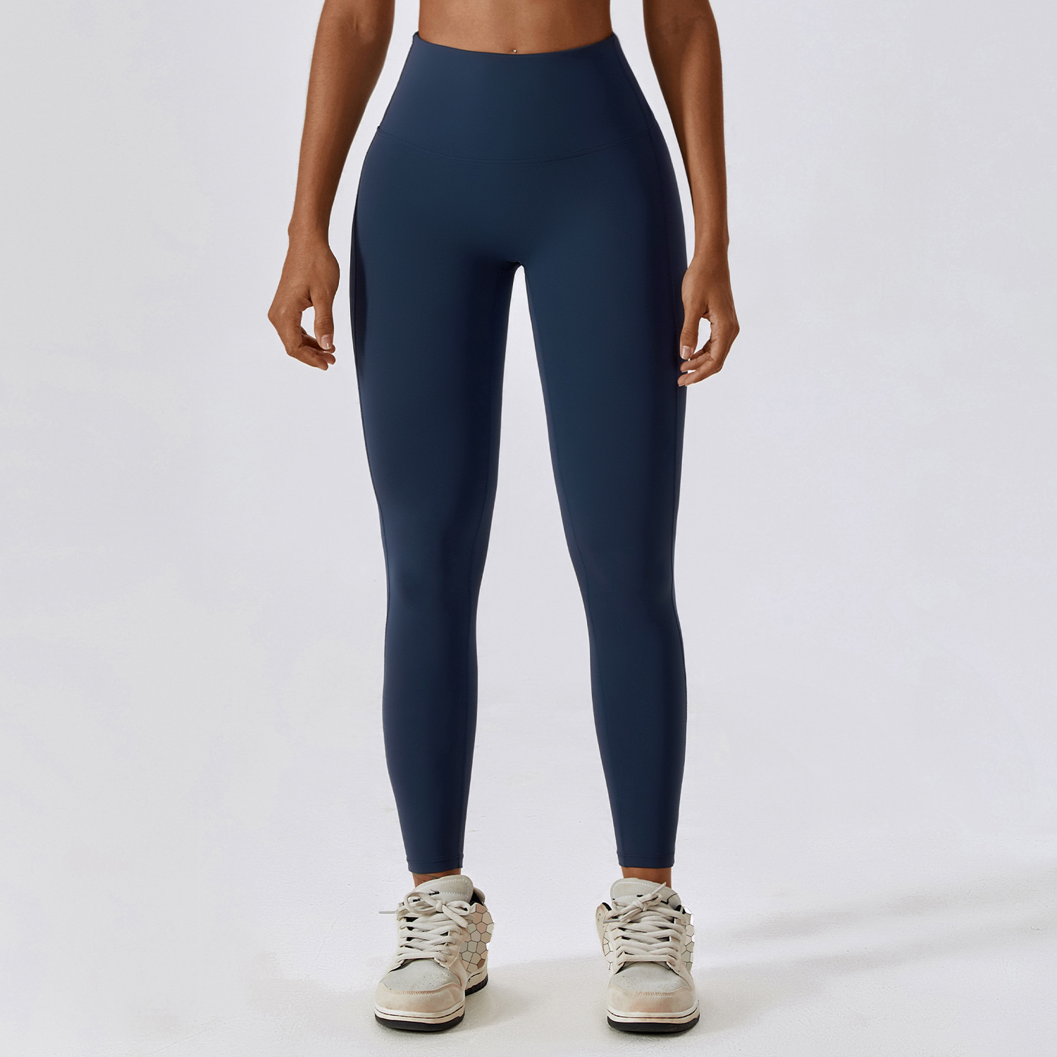 Quick drying Nude Feel Hip Raise Yoga Pants Women's Outdoor Leggings Badge Blue - Shop at LoveMi