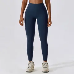 Quick-drying Nude Feel Hip Raise Yoga Pants Women's Outdoor Leggings - Badge Blue - View 1