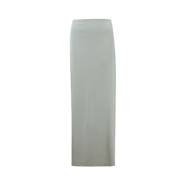 European And American Socialite Autumn High grade Solid Color Slim Fit Long Dress Irregular Drape Apricot - Shop at LoveMi