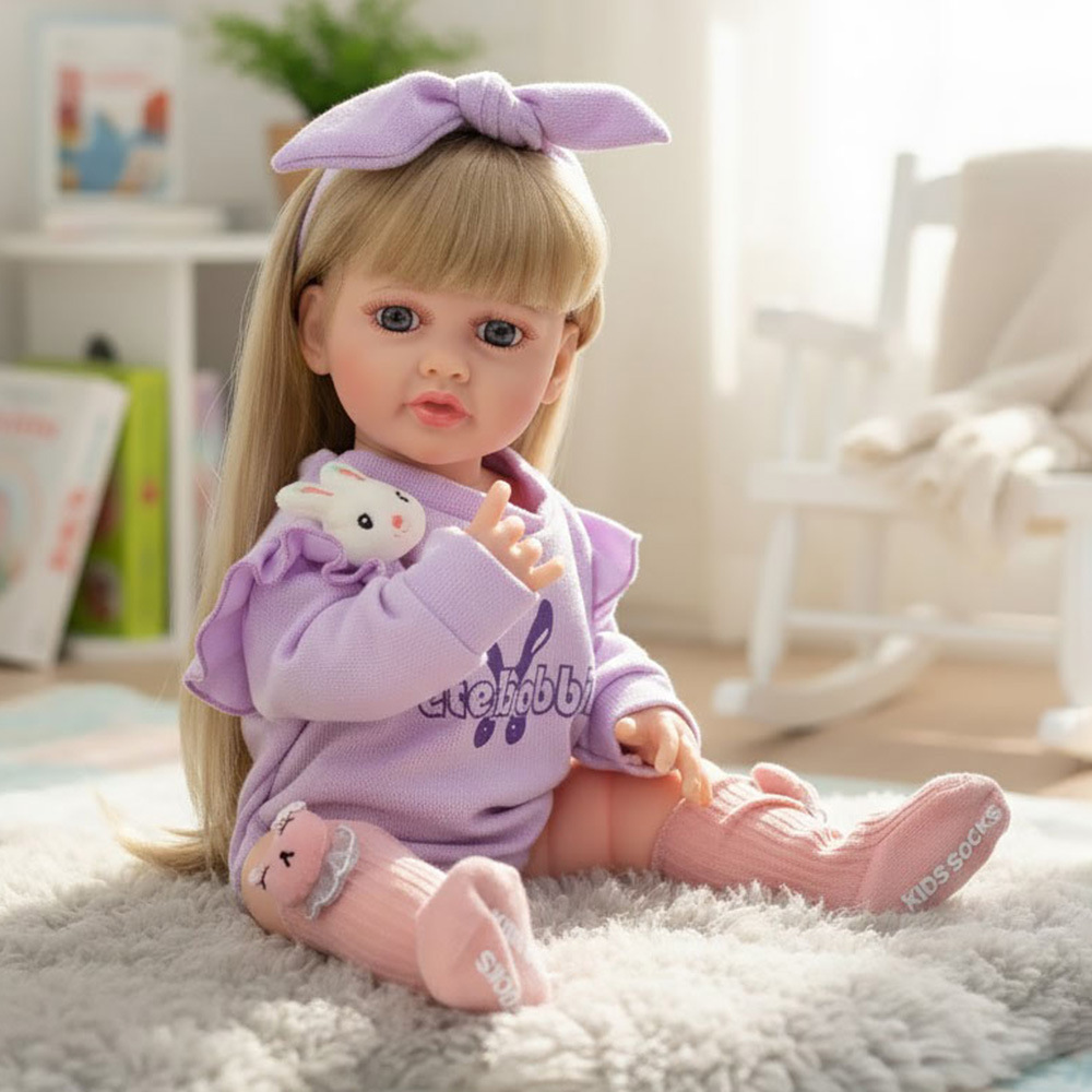 22-inch All-plastic Reborn Doll Realistic Baby Doll For Girls