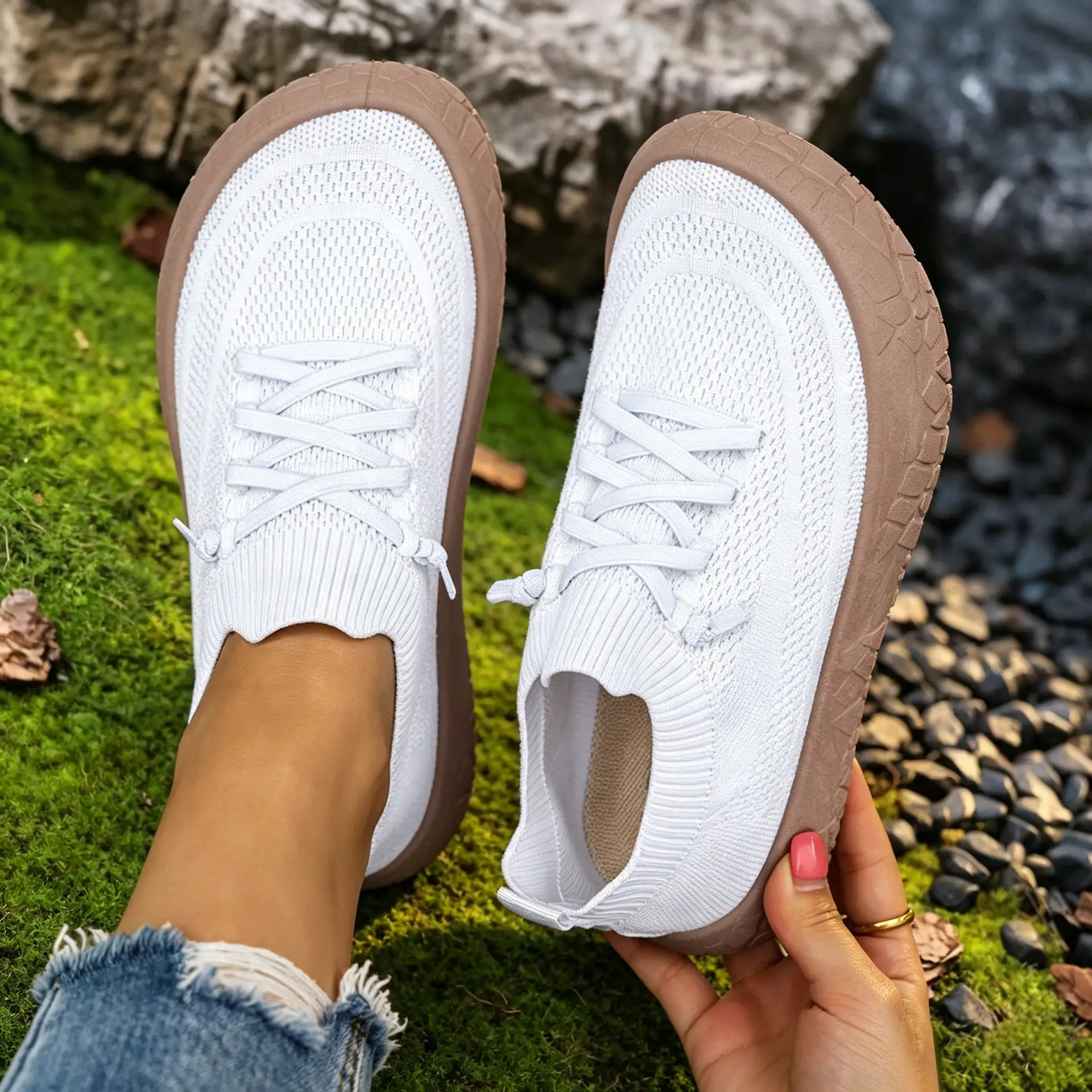 Womens Casual Versatile Lightweight Breathable And Non-slip Shoes