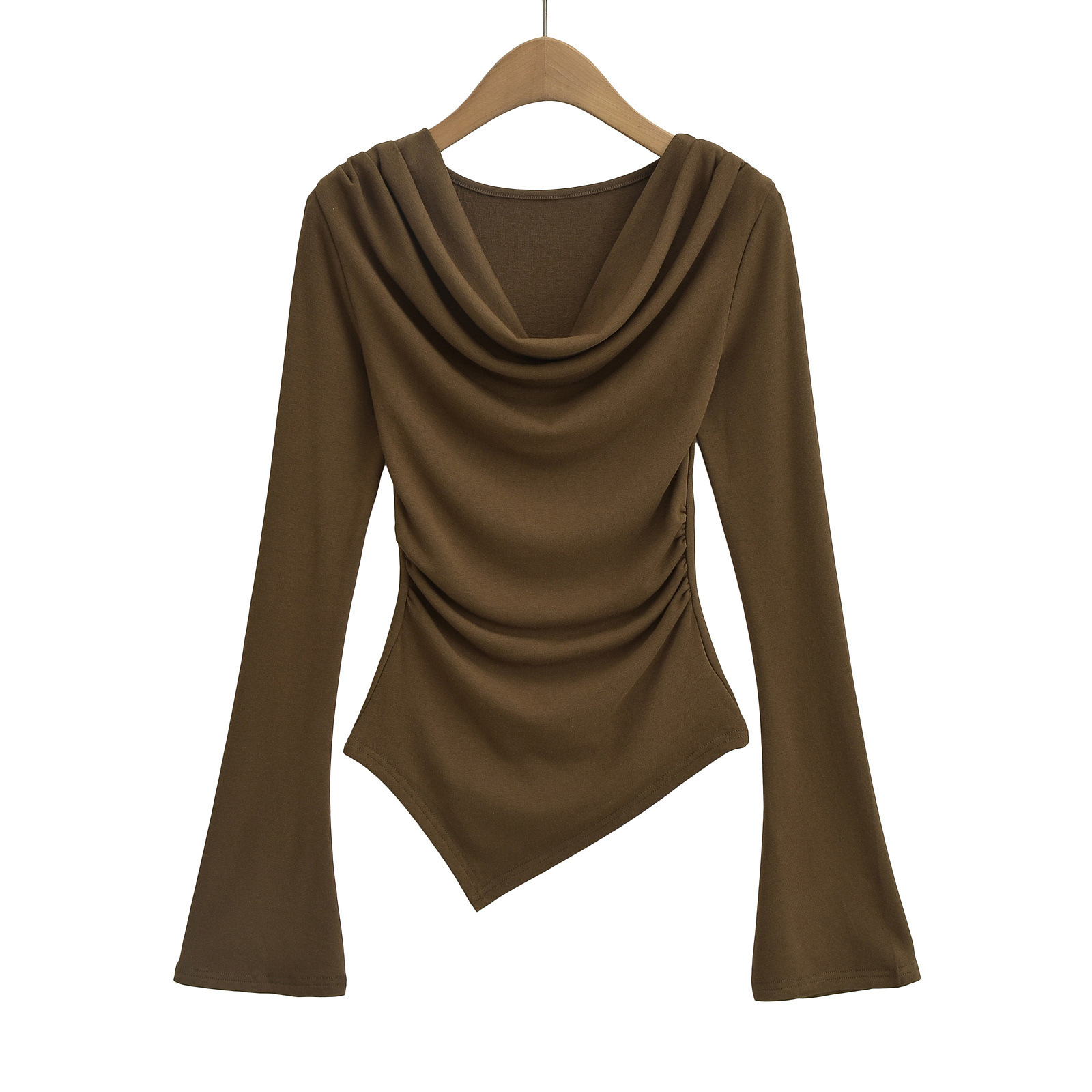 Women's American-style Off-shoulder Flared Long-sleeved Base