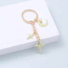 Creative Fashion Star And Moon Alloy Key - K73 Gold - View 1