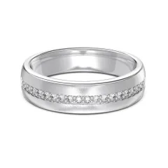 Sterling Silver Ring Female Gang Drill Ring Personality Simple Lady Closed Ring - White Gold Colour - View 1