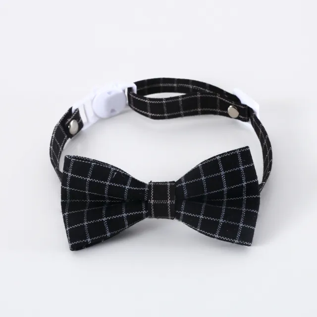 Pet Cat Dog Doctor's Degree Hair Band Bow Tie Black Plaid Bow Tie - Shop at LoveMi