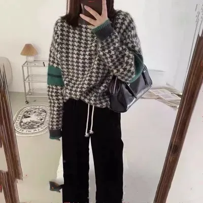 Idle Style Japanese-style Retro Sweater For Women - Black