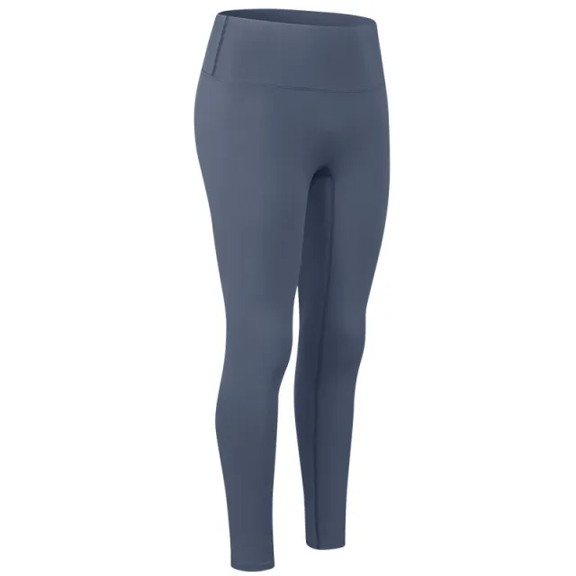 Naked Women Sense Printed Yoga High Waist Hip Lift Sports Stretch Leggings Medium Gray Blue - Shop at LoveMi