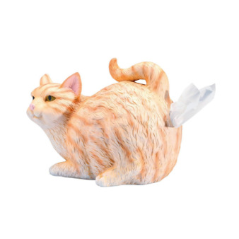 Title 3, Simulation Cat M Tissue Holder Desktop Decoration