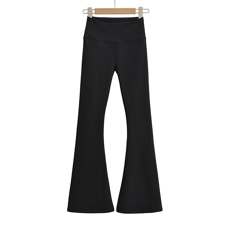 Thickened Sanded Fabric Yoga Bell bottom Pants Women Black - Shop at LoveMi