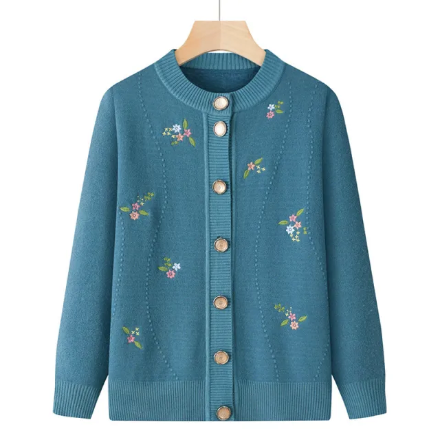 Velvet Padded Sweater Autumn And Winter Elderly Blue - Shop at LoveMi