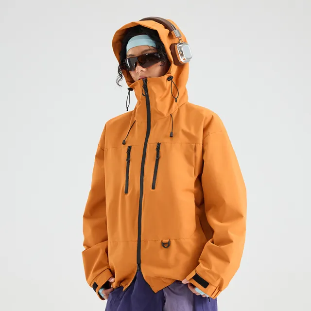 Zhenchong Outdoor Shell Jacket Single Punch Couple Coat Golden Sand Orange - Shop at LoveMi