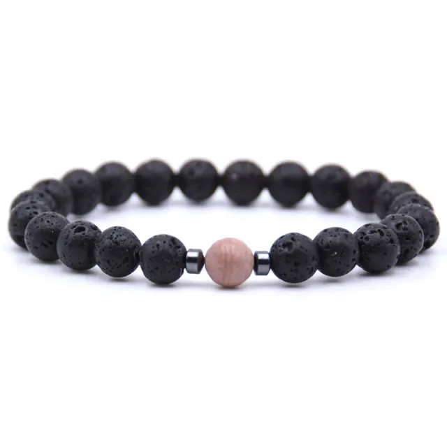 Creative Home Multi Colored Volcanic Stone Bracelet Red Line Stone - Shop at LoveMi