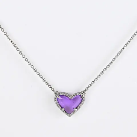 Cubic Zirconia Heart Pendant Necklace