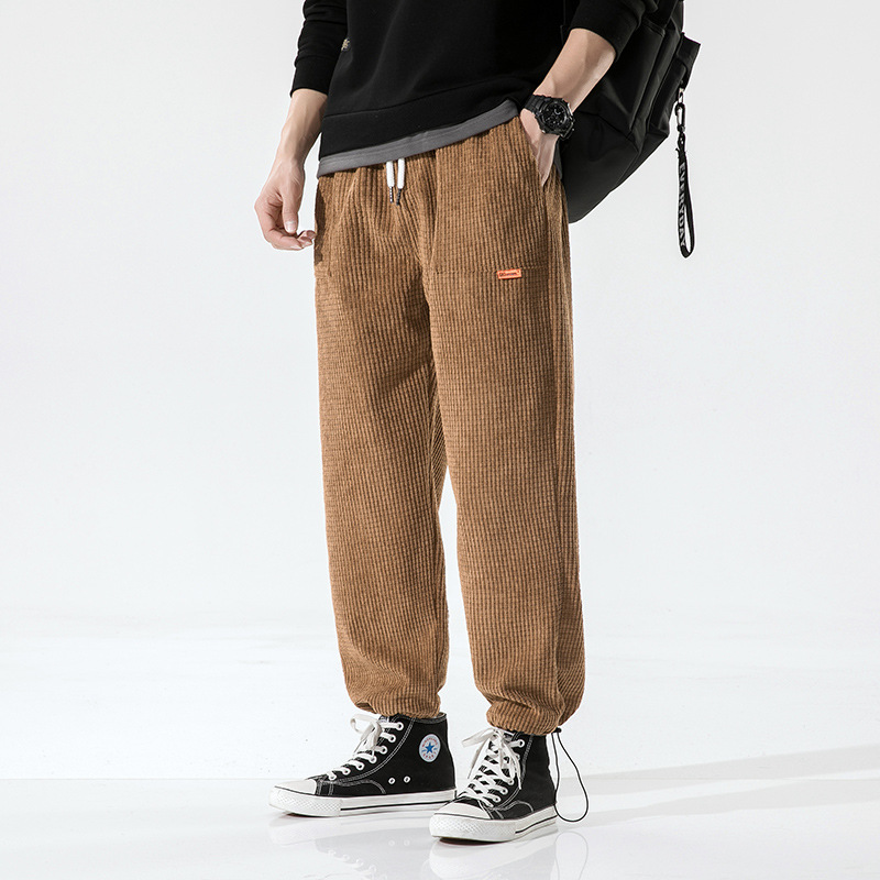 Men's Casual Pants Corduroy Loose Track Pants