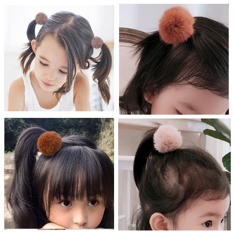 Title 7, Cashmere Hair Bands with Hair Ball, Soft and El...