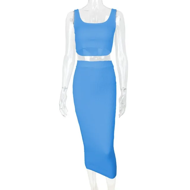 The New Dress Sexy Vest Two piece Suit Short Jacket That Blue - Shop at LoveMi