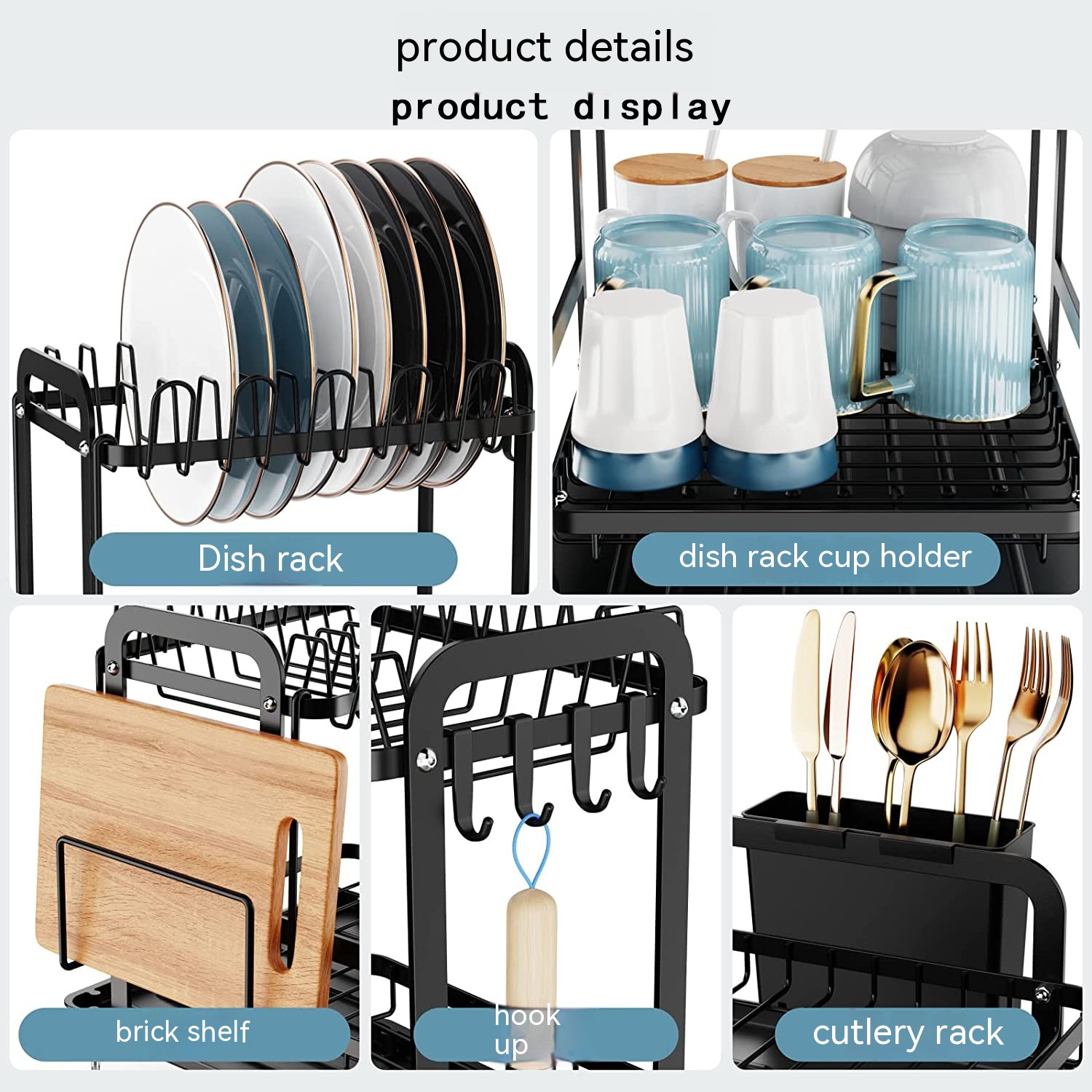 Home Kitchen Double-layer Draining Rack — foto 4