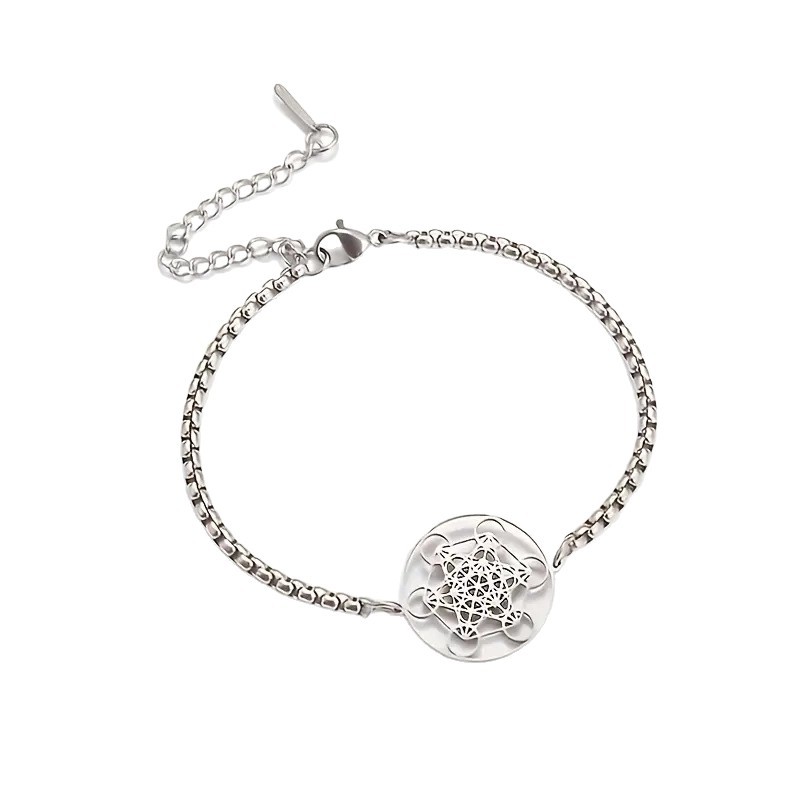 Womens Hollow Ring Six-Loop Pendant Bracelet