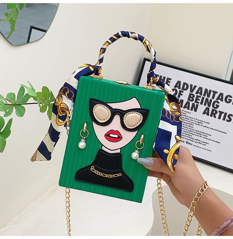 Lock Small Square Bag Shoulder Crossbody Portable Sewing Line Average Size Soft