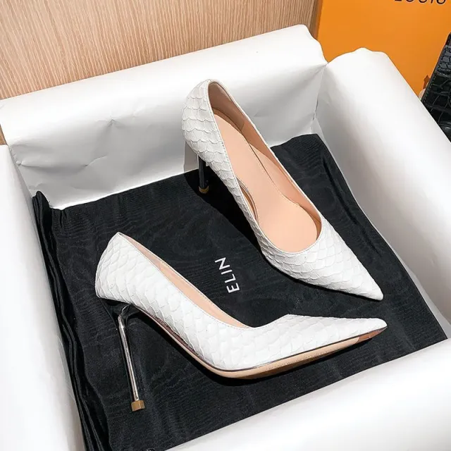 Pointed toe Professional High Heels For Women With A Stiletto Heel Beige - Shop at LoveMi