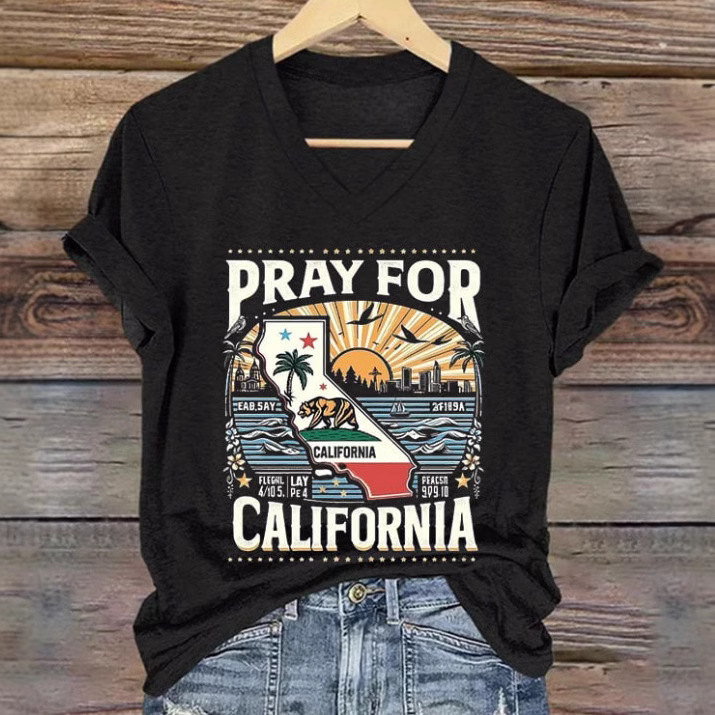 Male Creative V-neck 3D Cartoon Printed Short Sleeve