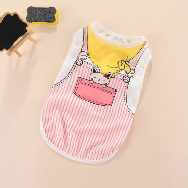 Dog Cat Pet Clothes Summer Vest Pink Bunny - Shop at LoveMi