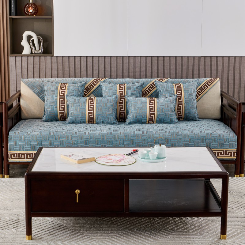 All-Season Chinese-Style Non-Slip Seat Cushion Cover